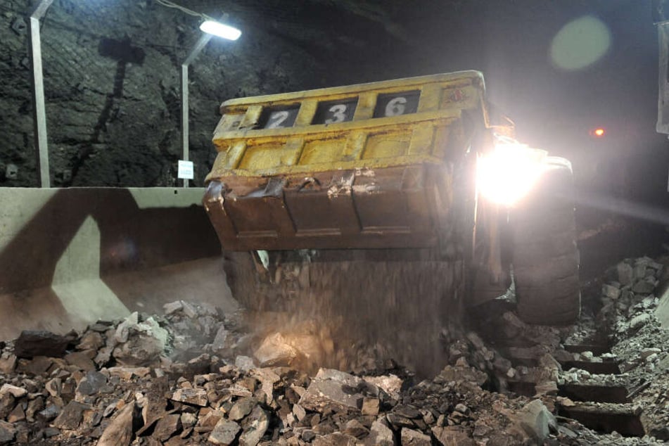 Eine Aufnahme aus dem Inneren der Mine vom Oktober 2012.