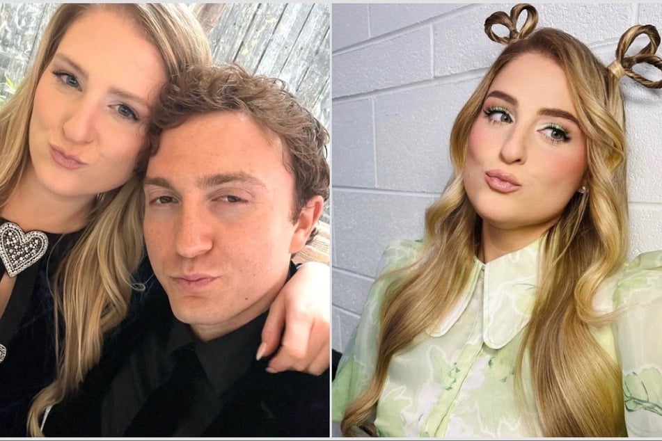 Meghan Trainor (r) praised her husband Daryl Sabara for coming to her rescue during her first pregnancy with their son Riley.