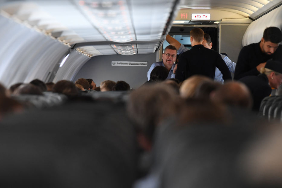 Das Foto zeigt das Flugzeug kurz vor dem Abflug aus Moskau.
