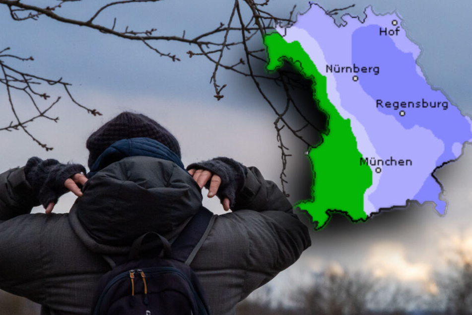 Bei den Temperaturen sollte man sich am Wochenende warm einpacken. (Bildmontage)