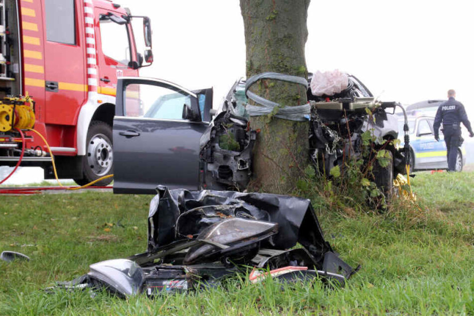 Der Fahrer soll ungebremst in den Baum gerast sein.