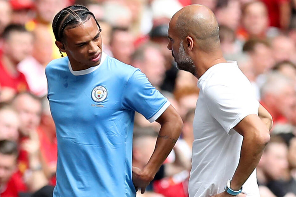 Leroy Sané (l.) will Manchester City offenbar unbedingt verlassen.