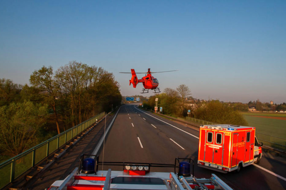 Der Rettungshubschrauber Christoph 13 wurde zur Unfallstelle gerufen.