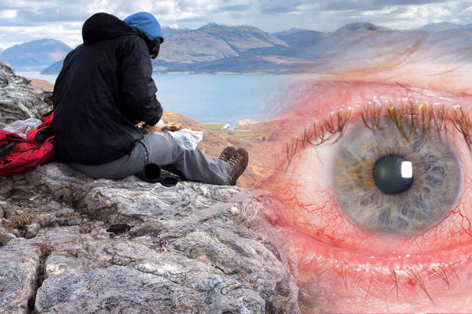 Die Wanderer waren im doppelten Sinne "high": Auf Drogen und auf dem höchsten Berg Englands gefangen. (Symbolmontage)