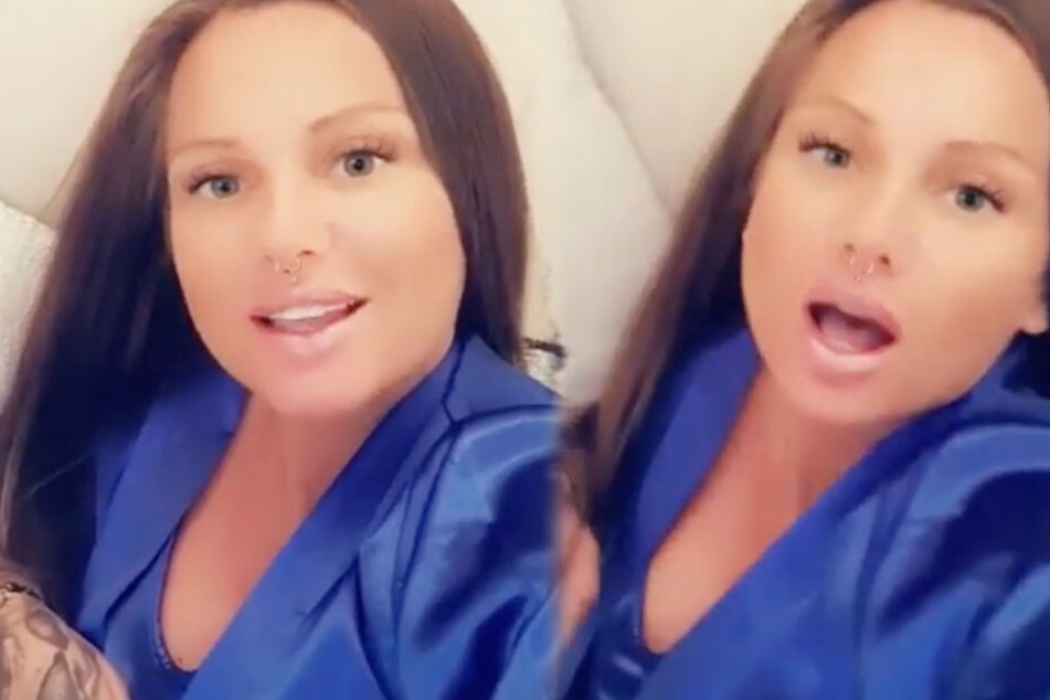 Die Fotomontage zeigt zwei Screenshots aus einem Instagram-Video von Schwesta Ewa.