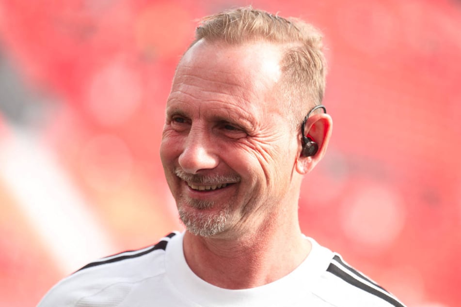 Union-Coach Mauro Lustrinelli (50) hatte gute Laune bei der Pressekonferenz am Donnerstag.