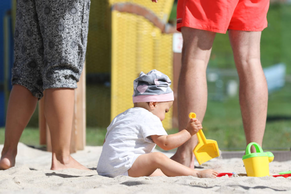 Der Sand ist extrafein für Babys.