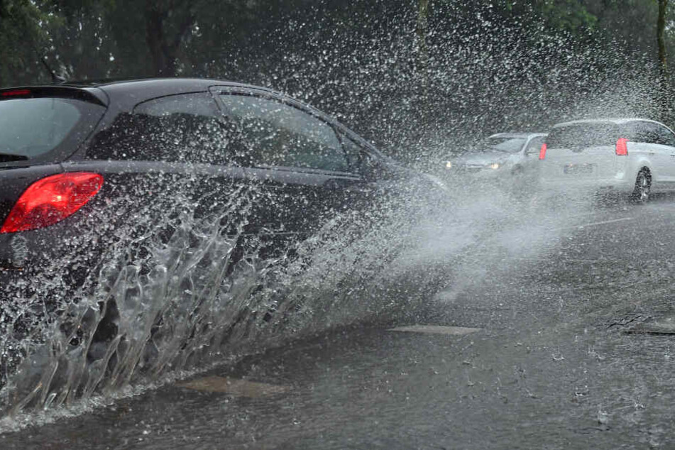 Auch Leipzig wurde vom stark Regen "beglückt".