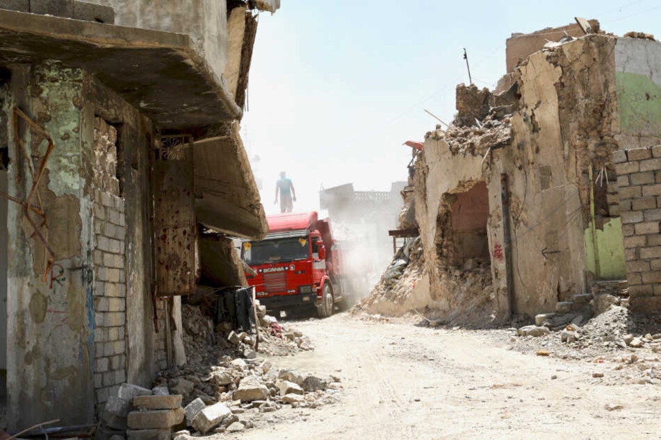Die junge Frau ist mittlerweile wieder bei ihrer Familie im Irak. Im Bild: die zerstörte Stadt Mossul im Norden des Landes.