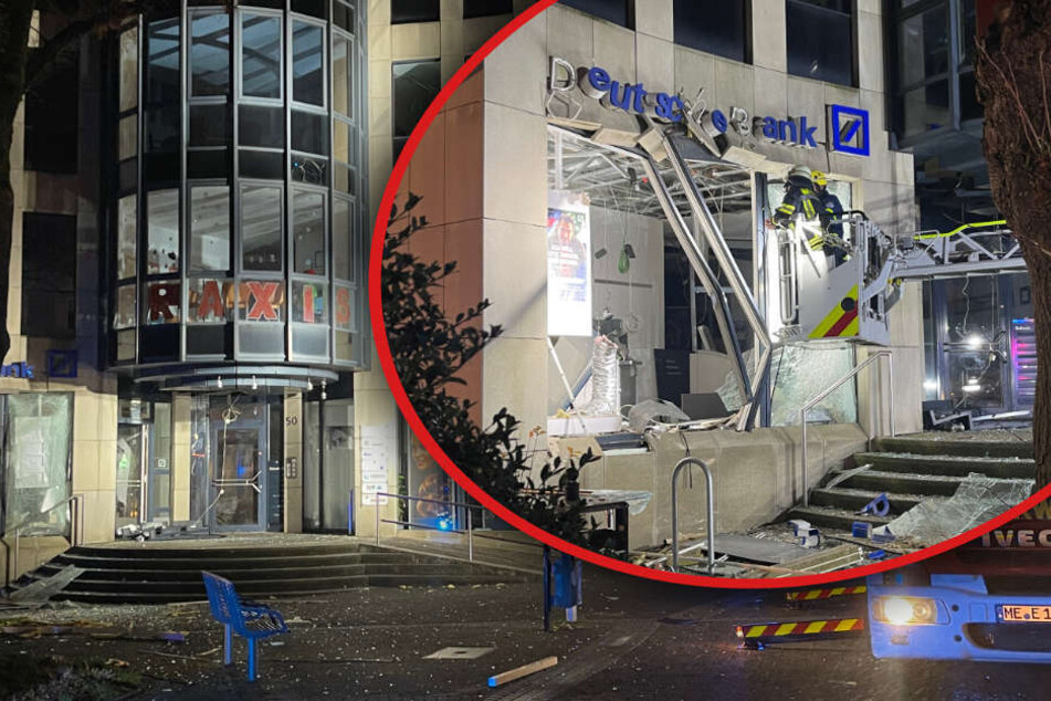 Massive Schäden nach Geldautomaten-Sprengung: Fassade kracht runter, Vorraum verwüstet!