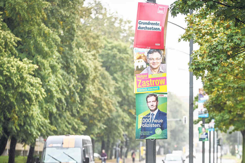 Ganz Dresden immer noch voller Wahlplakate! Jetzt wird's teuer für die Parteien