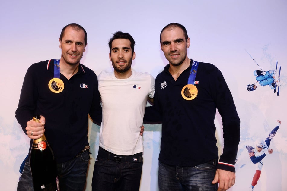 Mazet (r.) war der große Mentor von Ausnahme-Athlet Martin Fourcade (37), der unter seiner Leitung dreimal Olympia-Gold gewann.