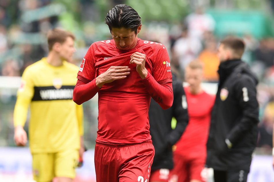 Ein seltener Anblick in dieser Saison: Hängende Köpfe wie hier bei VfB-Akteur Hiroki Ito (24) gab es am Wochenende an der Weser zu sehen.