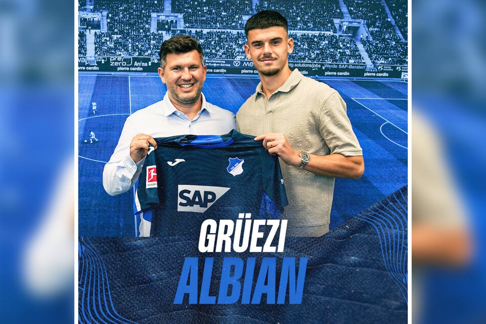 Albian Hajdari (22, r.) hat seine neue sportliche Heimat in Hoffenheim gefunden.
