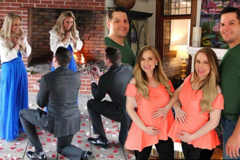 Twin couples take identical act to the next level with synchronized pregnancies! | TAG24