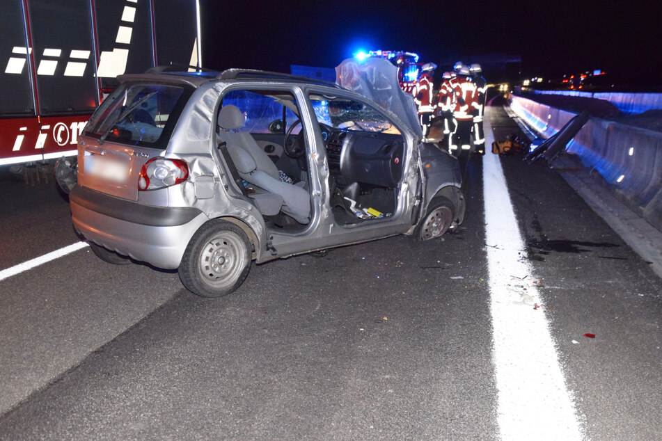Die Unfallstelle am Sonntagabend.