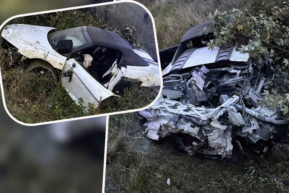 Unfall A9: Heftiger Unfall auf A9: Gemieteter Sportwagen nur noch Schrott - Insassen wie durch ein Wunder unverletzt!