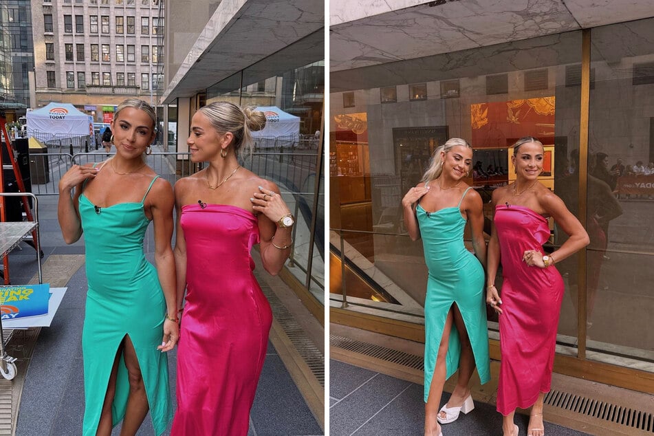 The Cavinder Twins, Haley and Hanna, showed off some stunning spring fashion on Thursday.