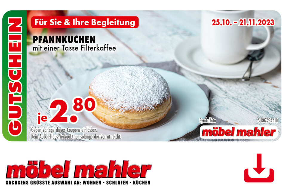 Hier klicken und Coupon herunterladen.