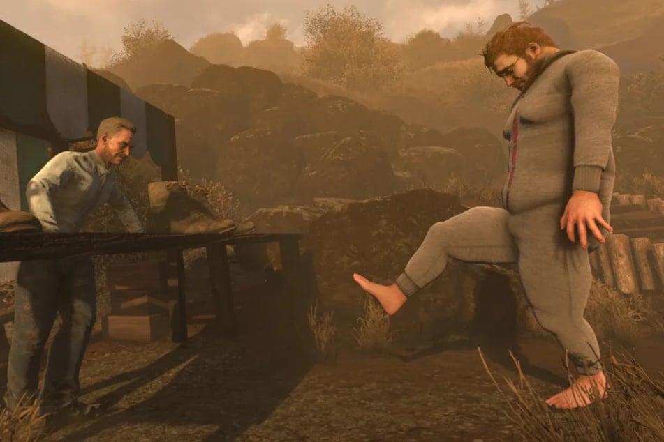 Nate (r.) ist milde gesagt kein Sportler. Einfache Gehbewegungen sind schon eine Zumutung. Das werdet Ihr beim Spielen sehr schnell merken.
