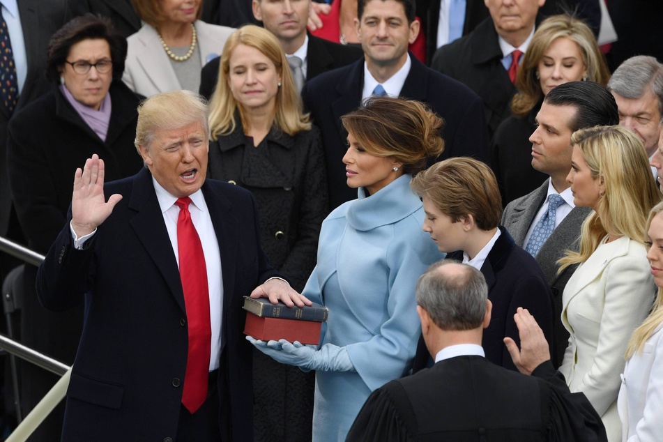 Donald Trump took the oath of office on two bibles as he became the 45th president of the US back in January 2017.