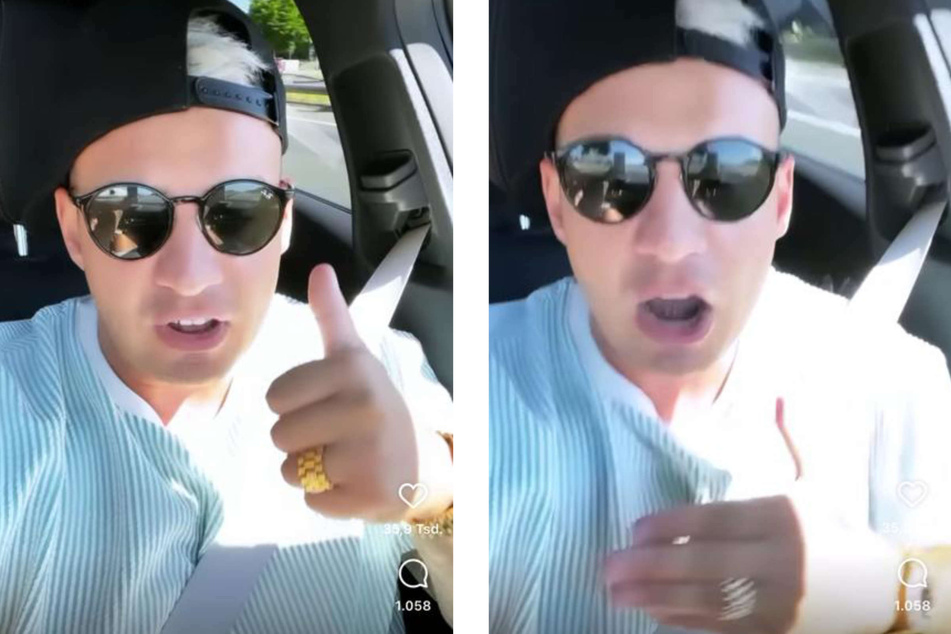 Pietro Lombardi (28) flippte am Montag in einem Instagram-Reel aus.