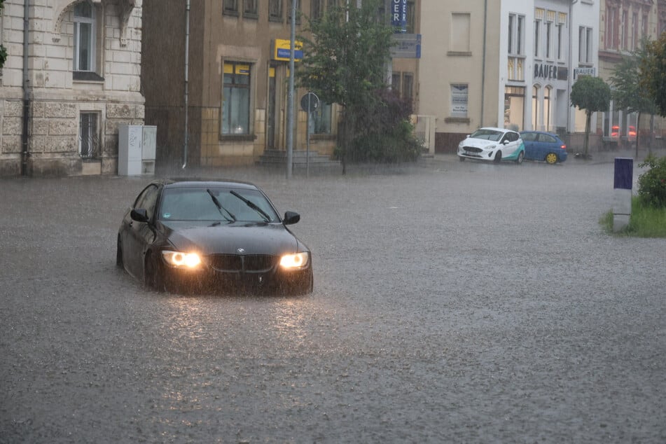 In Aue-Bad Schlema laufen einige Straßen über.