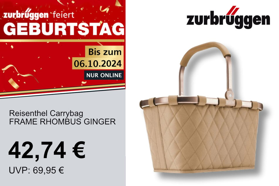 Der Reisenthel Carrybag Ginger
für 42,74 statt 69,95 Euro.