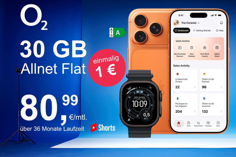 Bei o2 gibt's das iPhone 17 Pro Max jetzt mit Watch Ultra 3 im Bundle exklusiv für nur 1 Euro.
