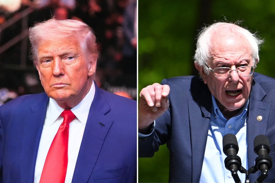 Senator Bernie Sanders (r.) recently criticized President Donald Trump (l.) for sending the National Guard to quell protests in Los Angeles.