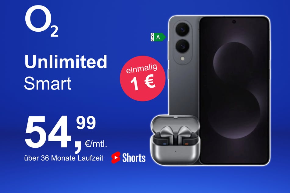 Das Samsung Galaxy S25 Edge + Buds 3 Pro im o2 Mobile Unlimited Smart für einmalig 1 Euro.