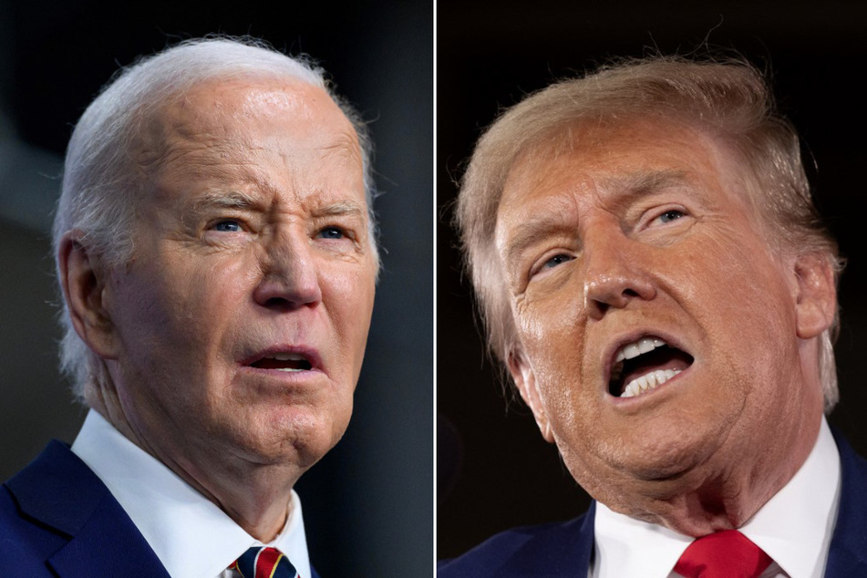 President Joe Biden (l.) and ex-president Donald Trump won their respective primaries in Kentucky and Oregon on Tuesday.