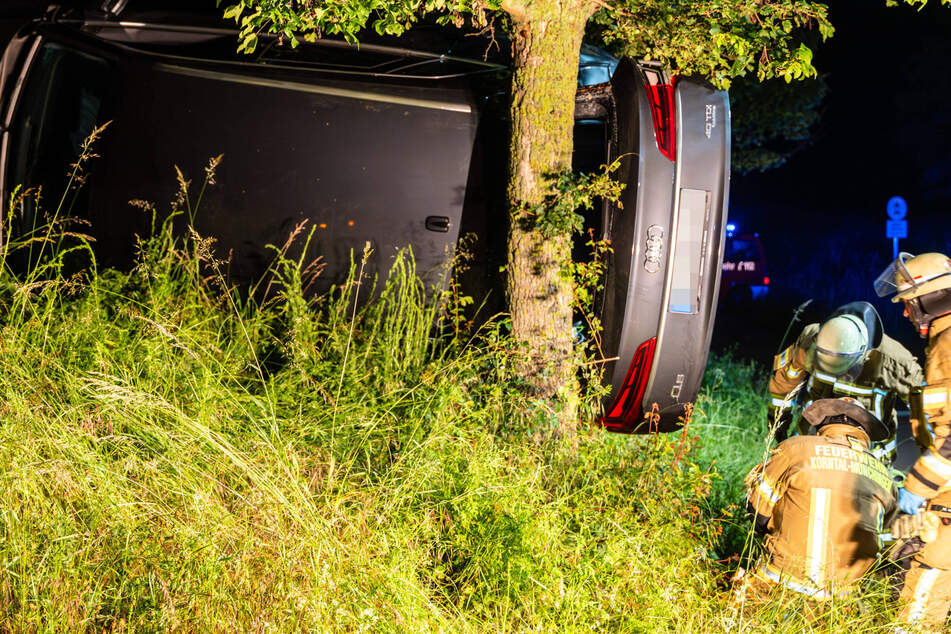 Der Audi Q5 landete auf der Seite.