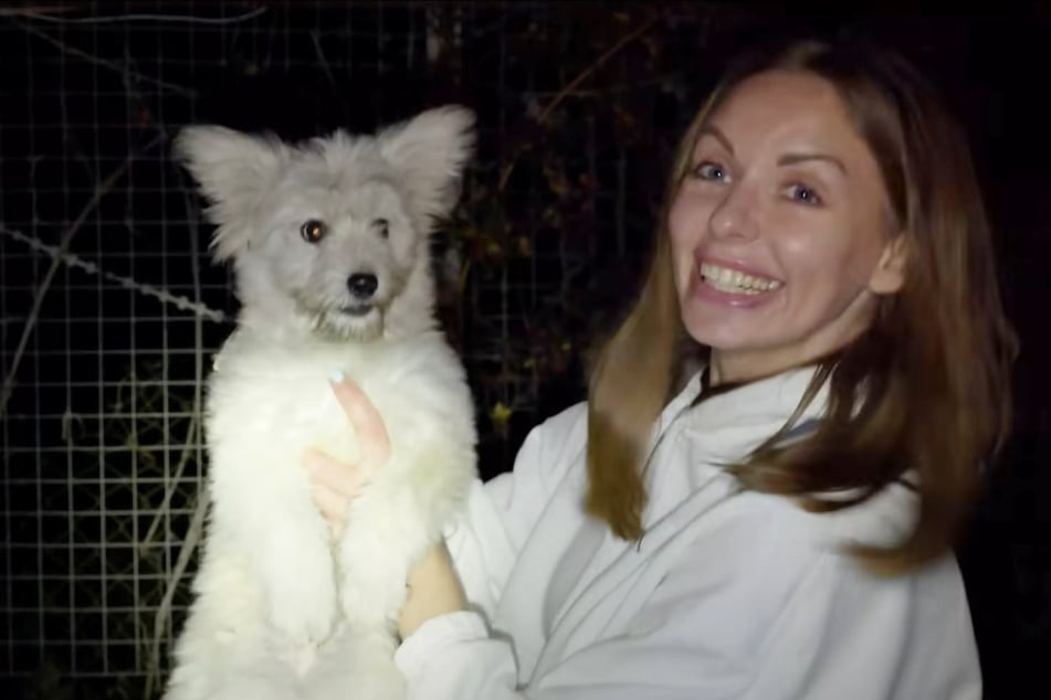 Sie dachte, sie hätte alles richtig gemacht. Olena von den "Love Furry Friends" aus der Ukraine strahlte, als sie diese Hündin gerettet hatte.