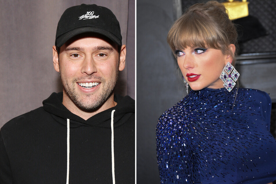Taylor Swift accused Scooter Braun (l.) of "manipulative bullying" after the deal that cost her the masters to her music.