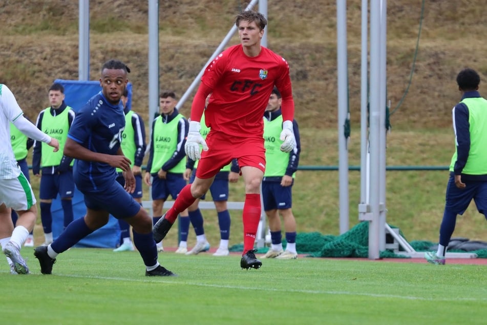 David Wunsch (22) durfte am Samstag in Frankenberg die kompletten 90 Minuten das CFC-Tor hüten.