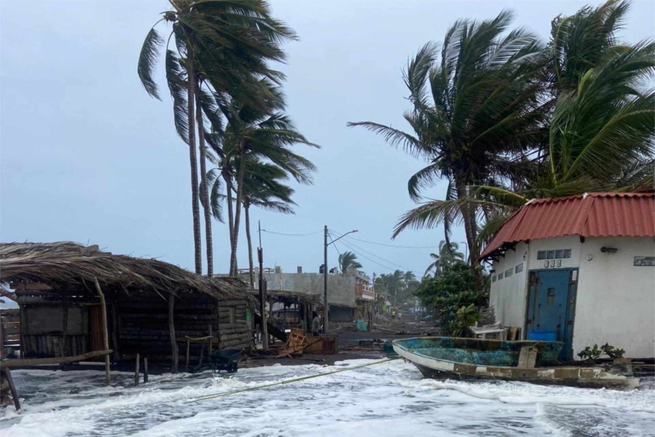 Flood water already began to rise as Hurricane Hilary strengthened in Armeria, Mexico.