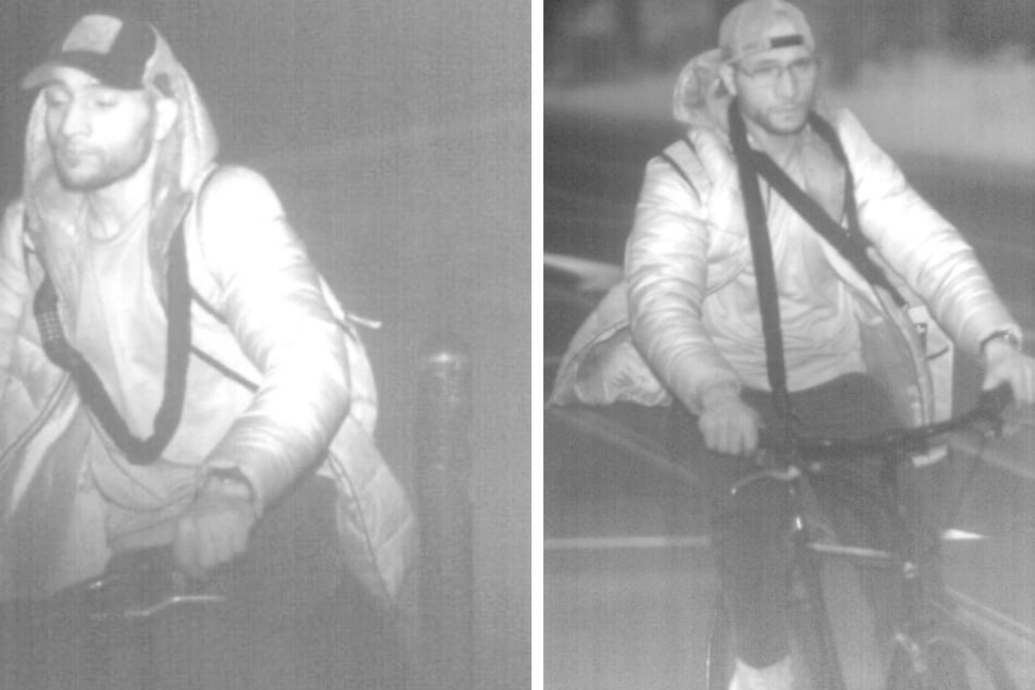 Um 0.51 Uhr in der Nacht nach der Explosion war der Verdächtige bereits wieder in Tatortnähe (l.). 18.02 Uhr war Zolmai K. mit dem Rad auf der Altstadtbrücke unterwegs (r.).