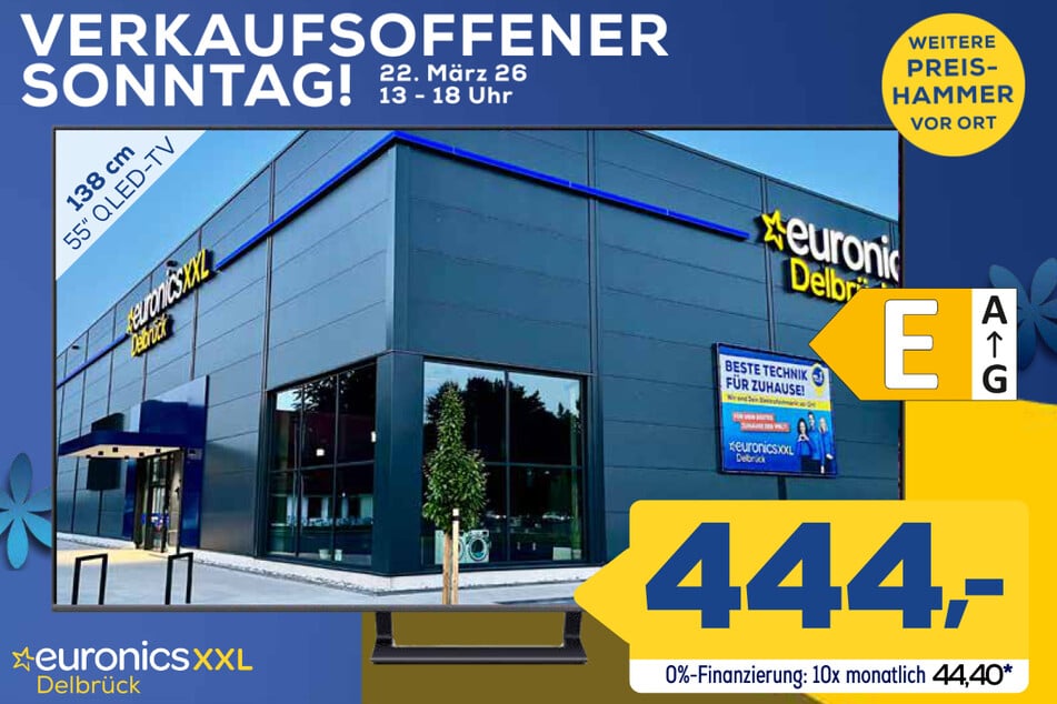 55-Zoll Samsung-QLED-Fernseher GQ55Q73DAT für 444 Euro.