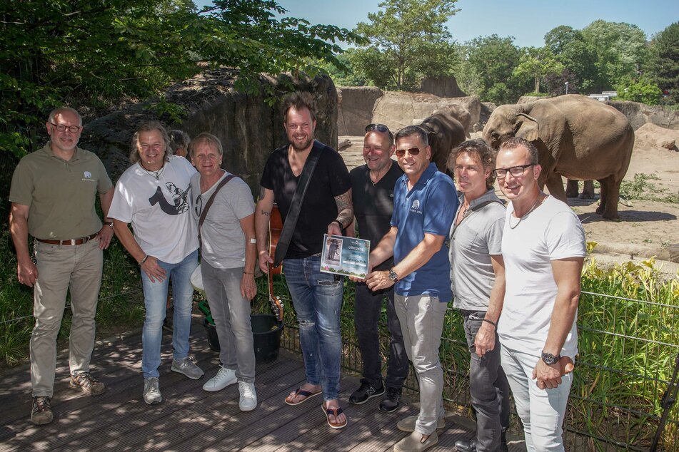 Die Kölner Band "Paveier" übernahm die Patenschaft der Elefatenkuh.