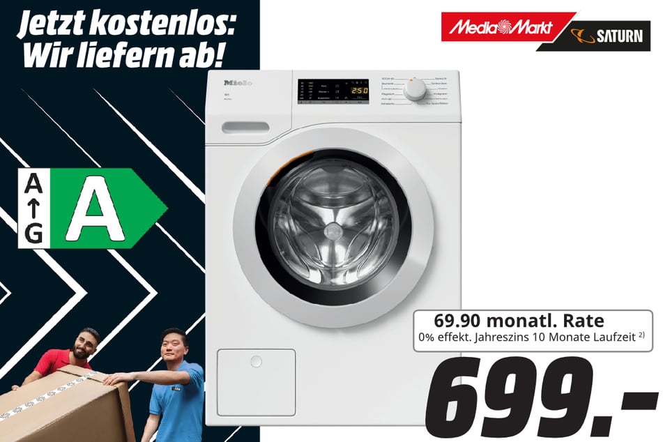 Miele-Waschmaschine für 699 Euro.