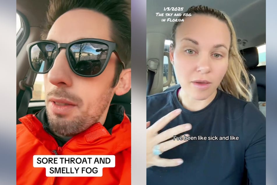 Auch diese beiden Betroffenen berichten bei TikTok, wie sie der Nebel krank gemacht haben soll.