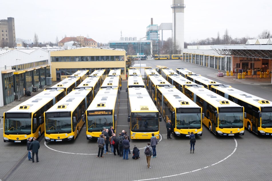 Ein Großteil der Busflotte wird auf dem Betriebshof in Gruna gewartet und instandgehalten.