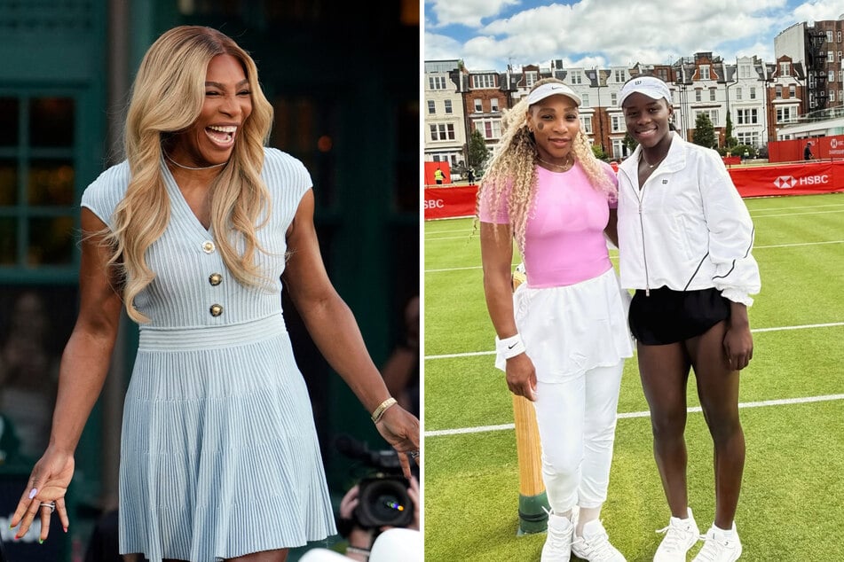 Serena Williams joined Victoria Mboko (r.) on Thursday to kick off their preparations for the Grand Slam champ's return to the tennis court.