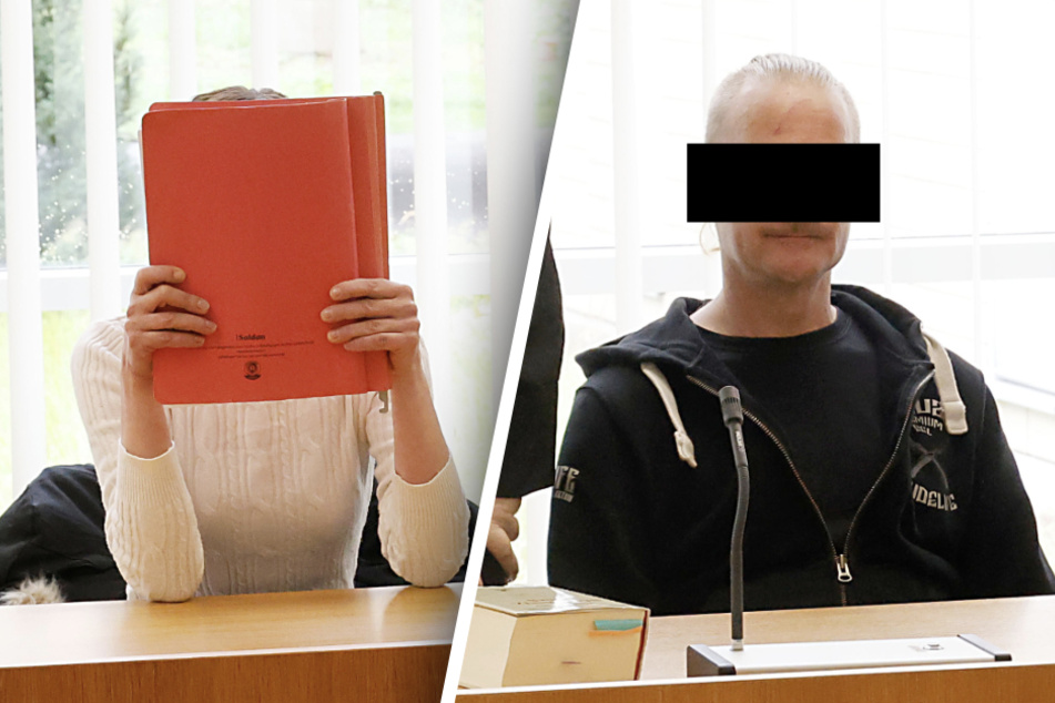 Saßen am gestrigen Donnerstag vor Gericht wegen Drogenhandels: Nora K. (44, l.) und Mirko M. (43, 2.v.r.).