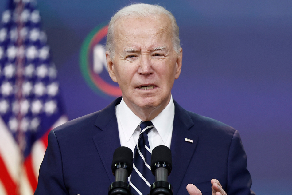 President Joe Biden addressed reporter questions about the threat of an attack by Iran on Israel on April 12.