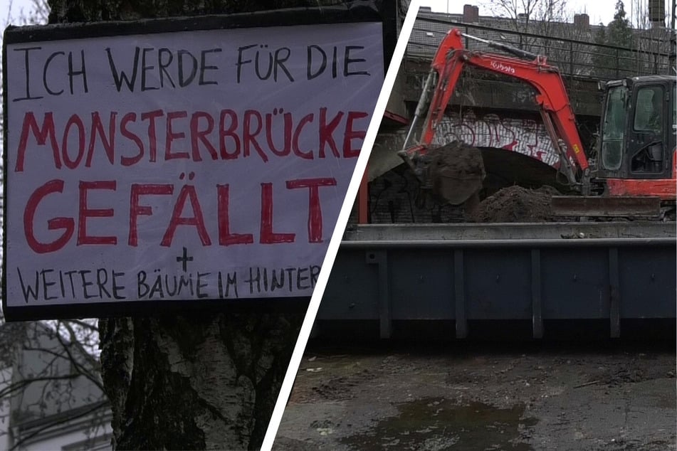 Hamburg: "Tritt Rechtsstaat mit Füßen!": Abriss der Sternbrücke hat trotz lauter Proteste begonnen