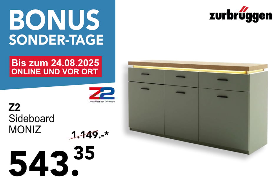 Das Z2 Sideboard MONIZ für 543,35 statt 1.149 Euro.