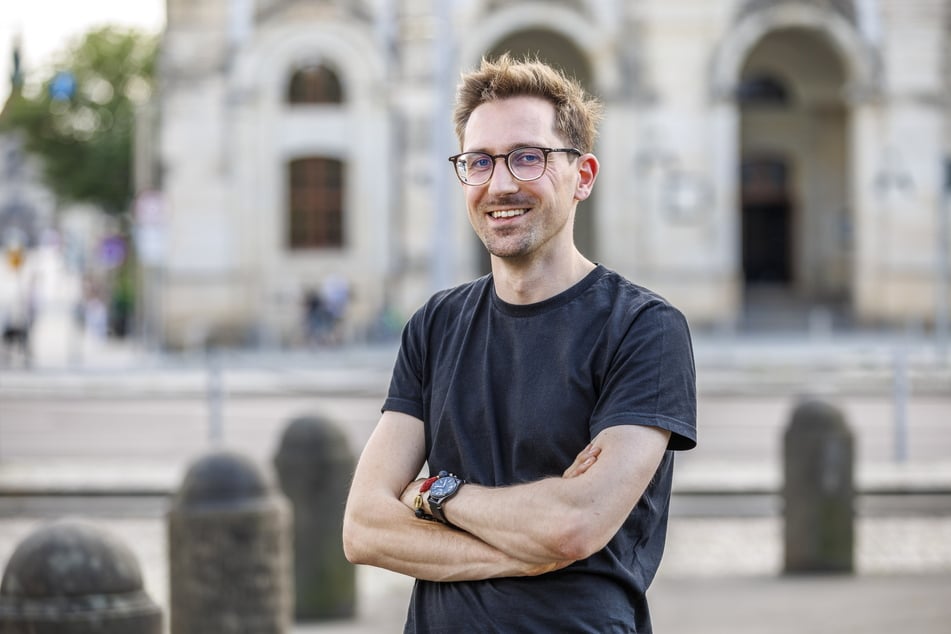 Bertrand Zunker (34) von der Initiative Carolabrücke.
