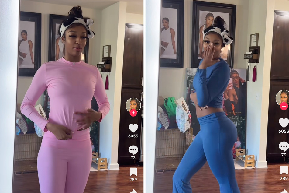 Angel Reese turns heads with "real thang" tall girl clothing review